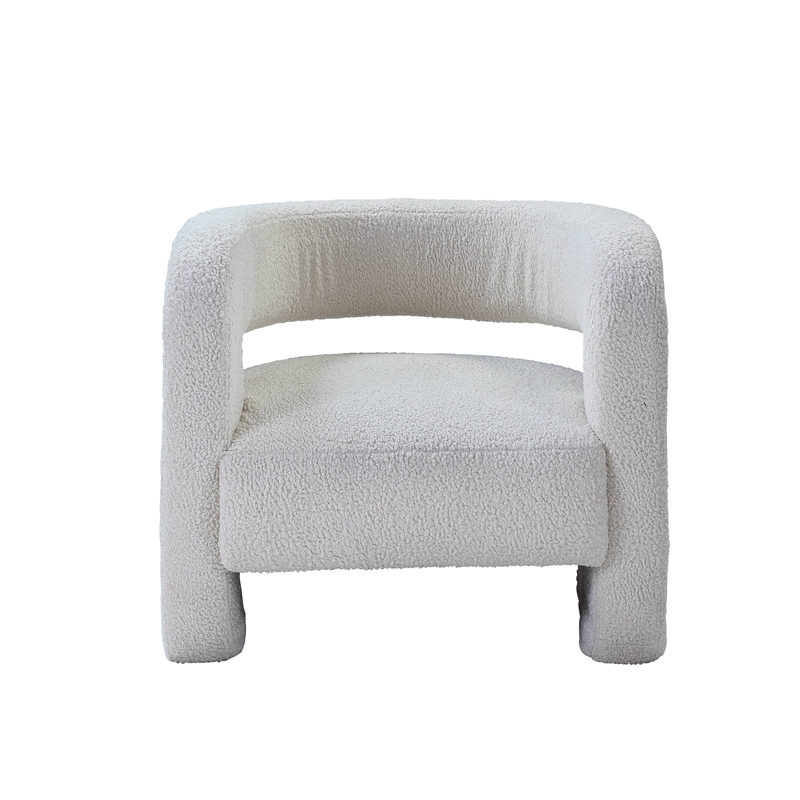 ACME Yitua Accent Chair in White Teddy Sherpa