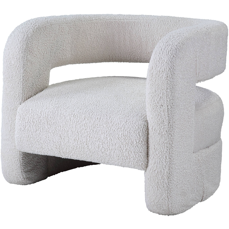 ACME Yitua Accent Chair in White Teddy Sherpa