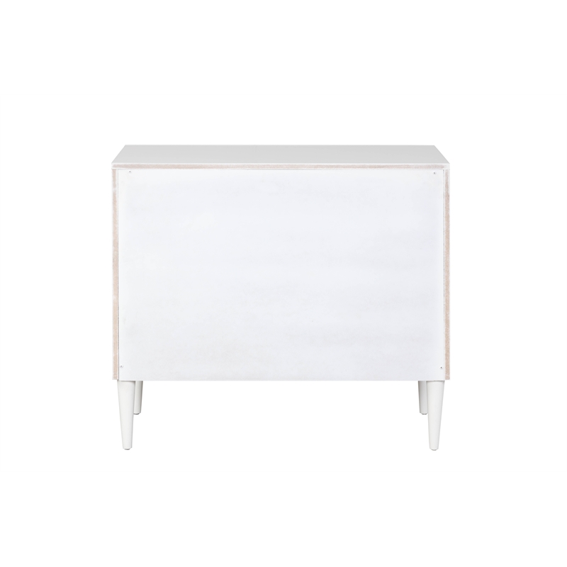 ACME Dubni 2-Drawer Wooden Accent Table in White & Black Finish