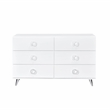ACME Perse 6-Drawer Wooden Dresser in White