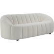 ACME Osmash Wooden Frame Sofa in White Teddy Sherpa