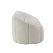 ACME Osmash Wooden Frame Sofa in White Teddy Sherpa