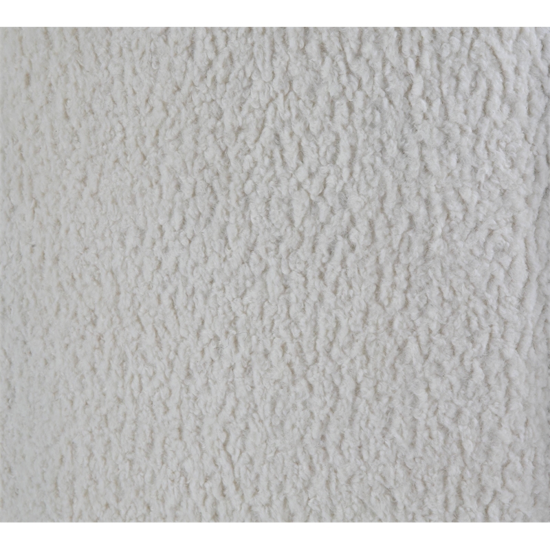 ACME Osmash Wooden Frame Sofa in White Teddy Sherpa