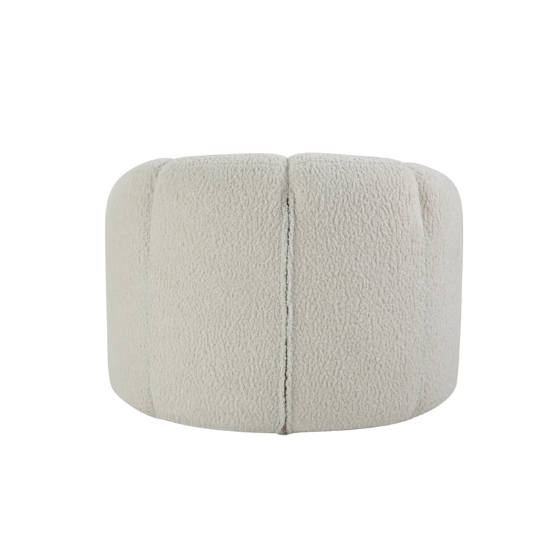 ACME Osmash Chair with Swivel in White Teddy Sherpa