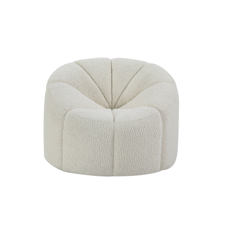 ACME Osmash Chair with Swivel in White Teddy Sherpa