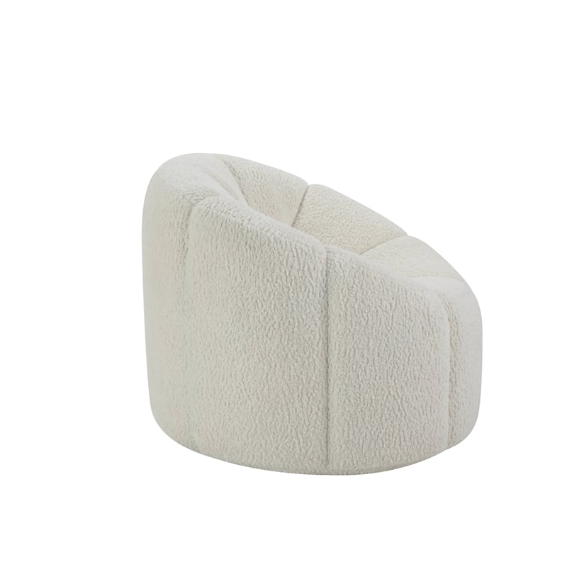 ACME Osmash Chair with Swivel in White Teddy Sherpa