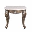 ACME Elozzol End Table in Marble & Antique Bronze Finish