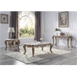 ACME Elozzol End Table in Marble & Antique Bronze Finish