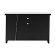 ACME Noralie Wood Frame Wine Cabinet with LED in Mirrored and Faux Diamonds