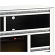ACME Noralie TV Stand with Glass Fireplace in Mirrored and Faux Diamonds