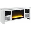 ACME Noralie Glass Fireplace TV Stand For TVs Upto 60