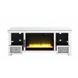 ACME Noralie Glass Fireplace TV Stand For TVs Upto 60