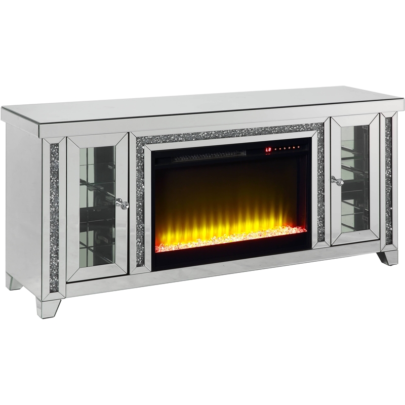 ACME Noralie LED Fireplace TV Stand For TVs Upto 60