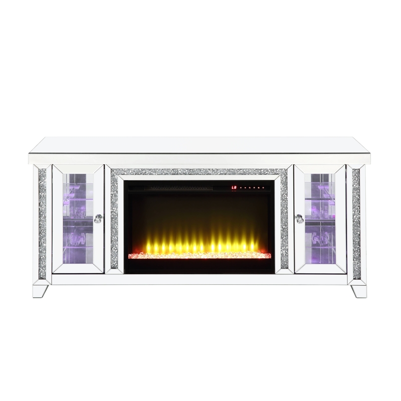 ACME Noralie LED Fireplace TV Stand For TVs Upto 60