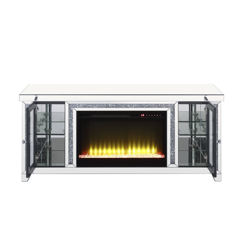 ACME Noralie LED Fireplace TV Stand For TVs Upto 60