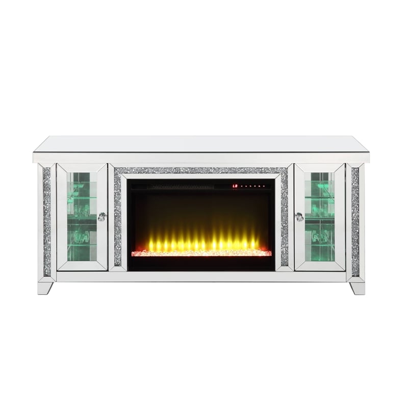 ACME Noralie LED Fireplace TV Stand For TVs Upto 60