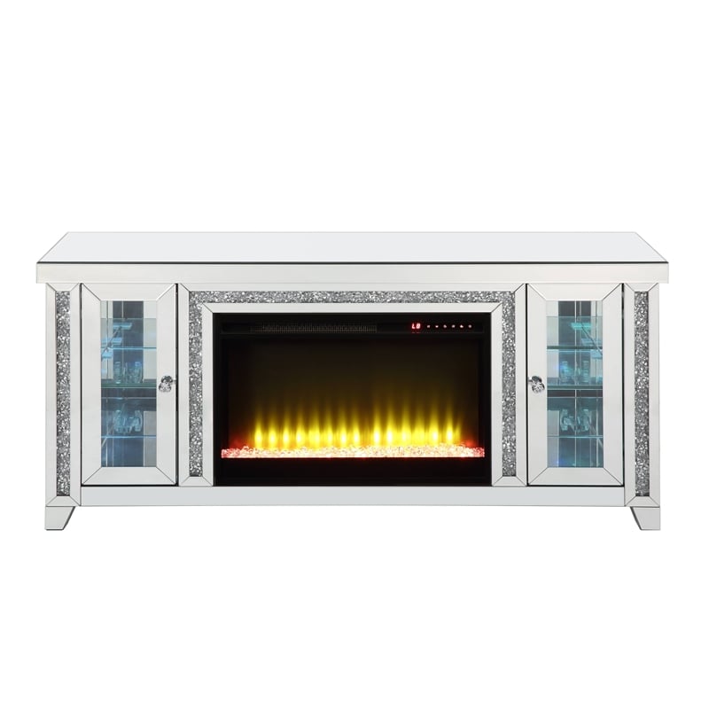 ACME Noralie LED Fireplace TV Stand For TVs Upto 60