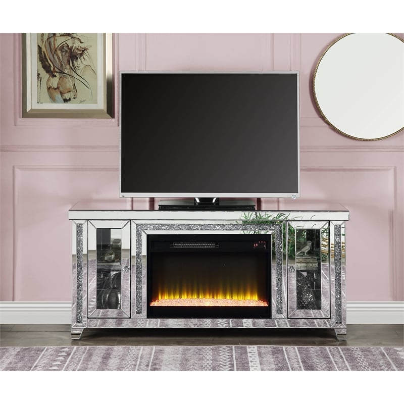ACME Noralie LED Fireplace TV Stand For TVs Upto 60