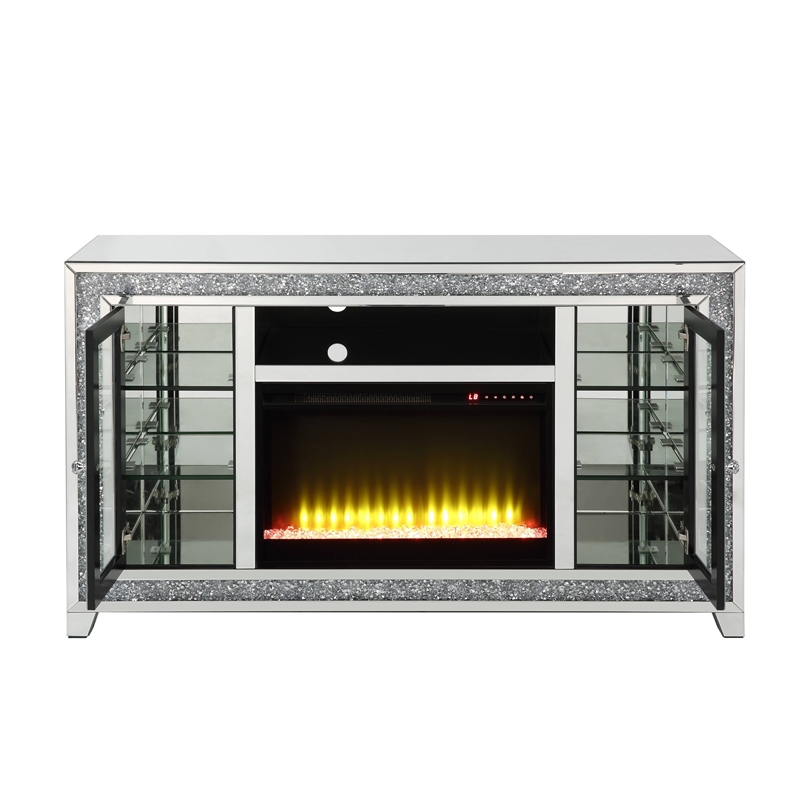 ACME Noralie LED Fireplace TV Stand For TVs Upto 60