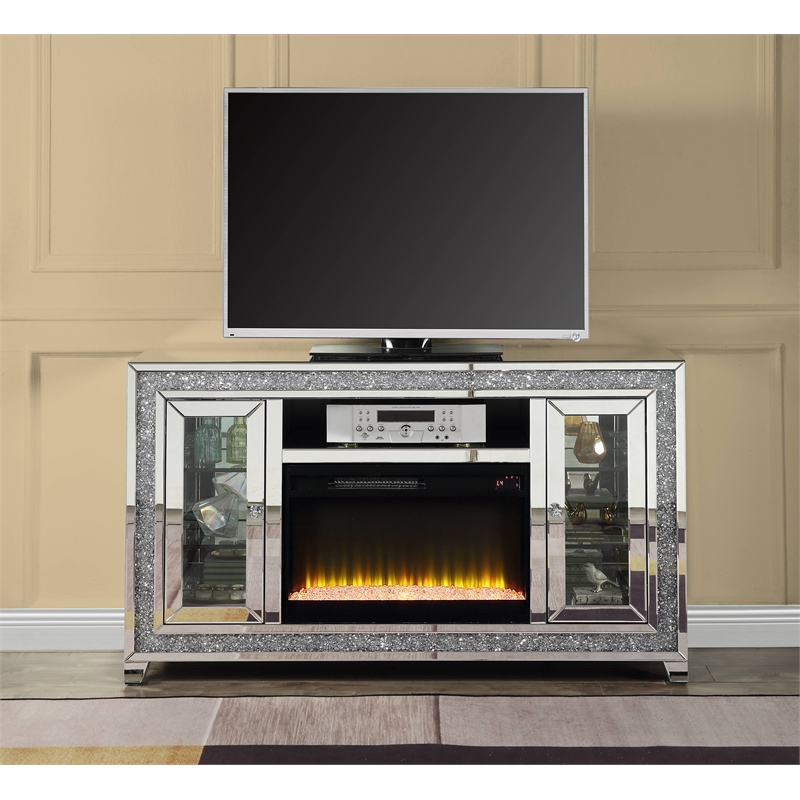 ACME Noralie LED Fireplace TV Stand For TVs Upto 60