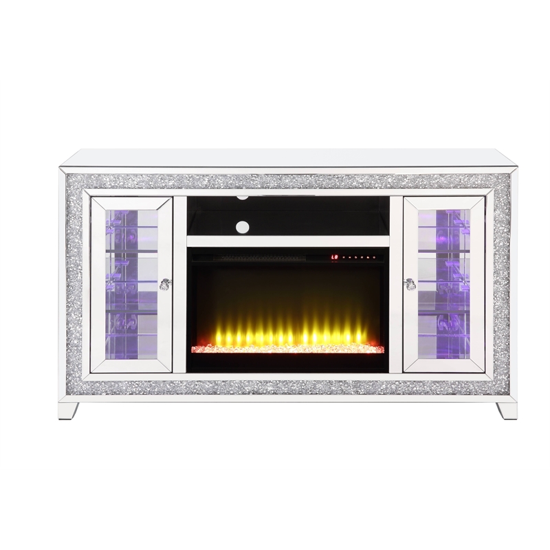 ACME Noralie LED Fireplace TV Stand For TVs Upto 60