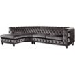 ACME Atesis Sectional Sofa  in  Dark Gray Velvet