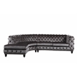 ACME Atesis Sectional Sofa  in  Dark Gray Velvet