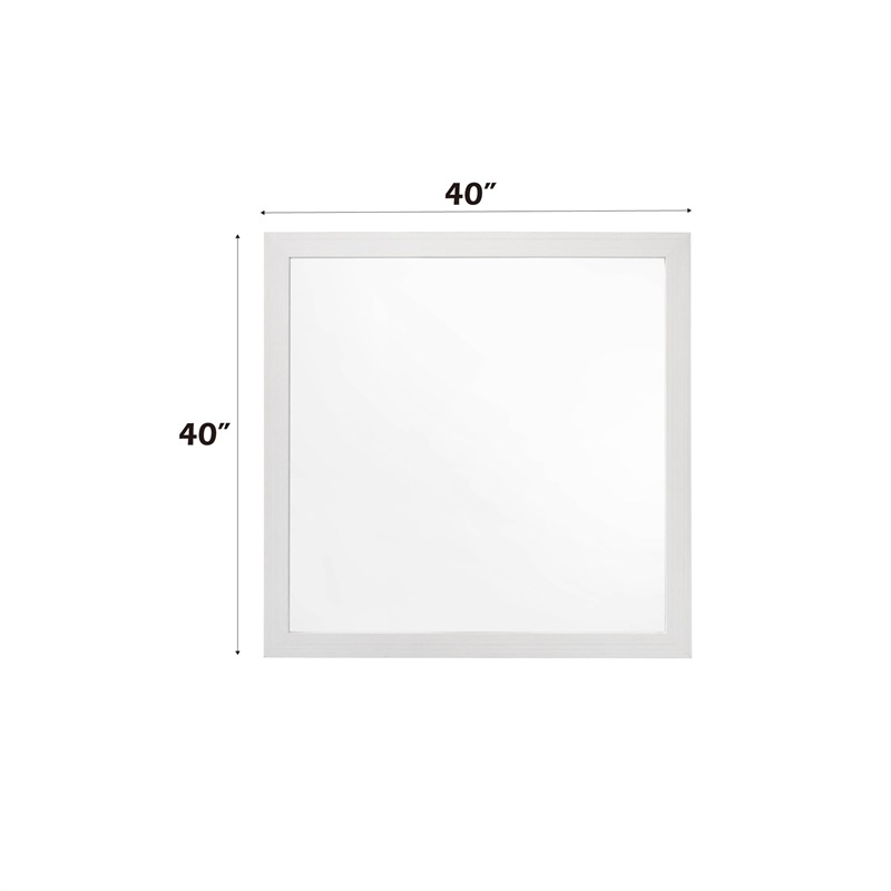 ACME Casilda Square Wooden Mirror in White