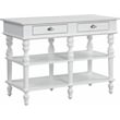 ACME Rorratt Kitchen Island in Marble & White Finish