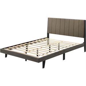 ACME Valdemar Wooden Queen Bed in Brown and Weathered Gray