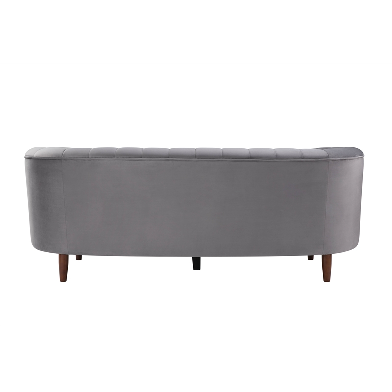 acme millephri sofa  in gray velvet