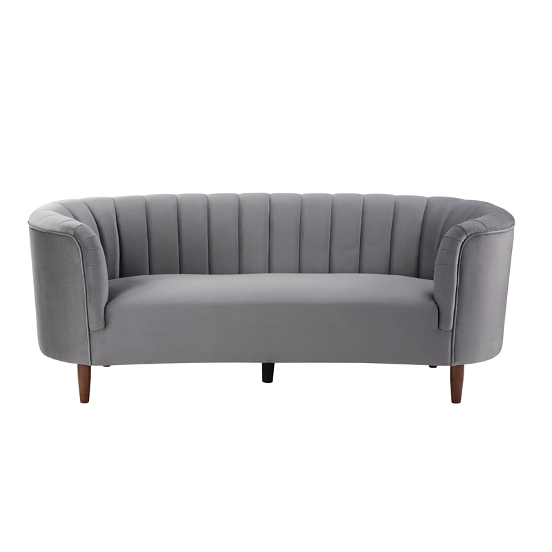 acme millephri sofa  in gray velvet