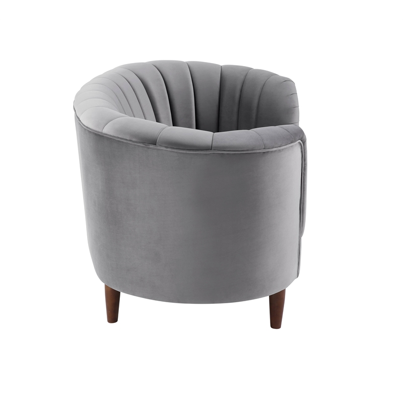 acme millephri sofa  in gray velvet