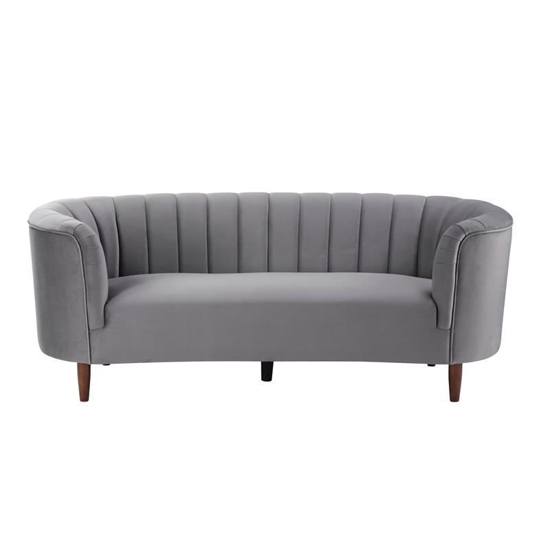 acme millephri sofa  in gray velvet