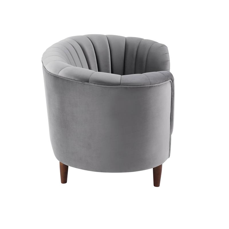 acme millephri sofa  in gray velvet