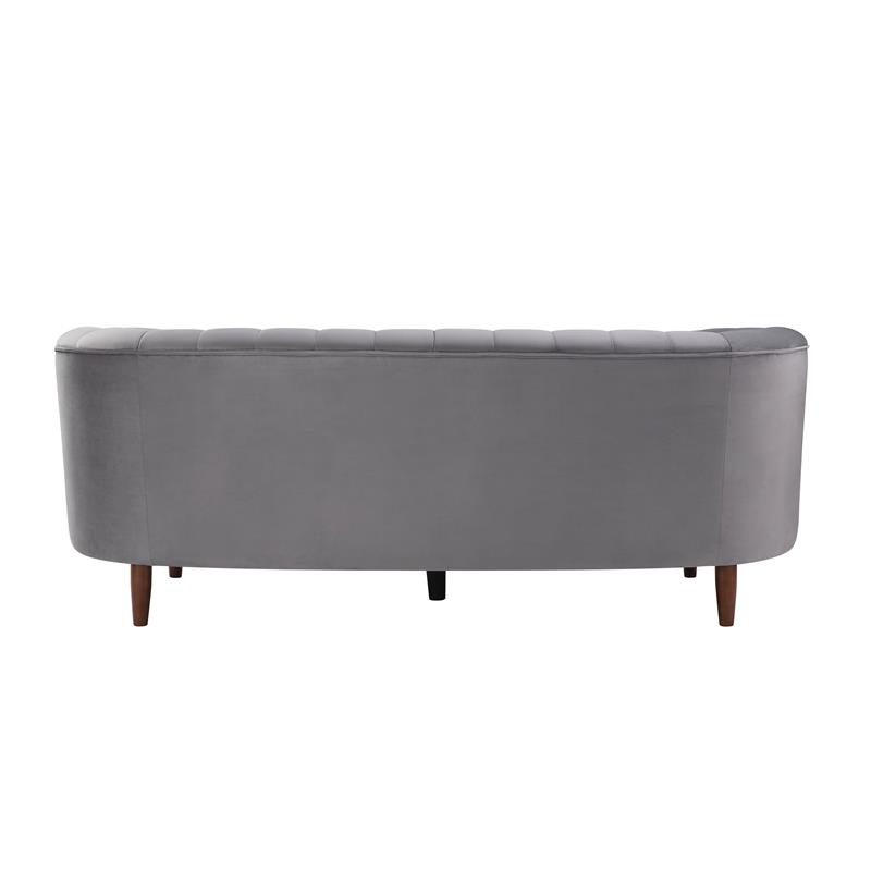 acme millephri sofa  in gray velvet