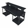 ACME Megara Frame Music Desk with Shelves And Compartments in Black Finish