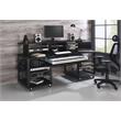 ACME Megara Frame Music Desk with Shelves And Compartments in Black Finish