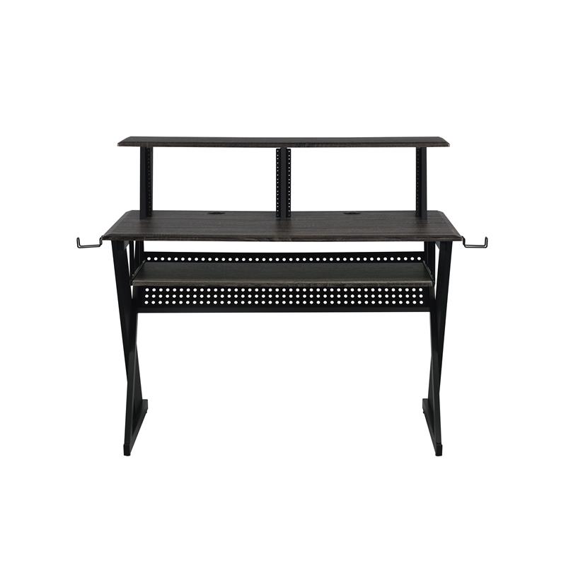 ACME Annette Wooden Music Desk with Shelves in Black Finish
