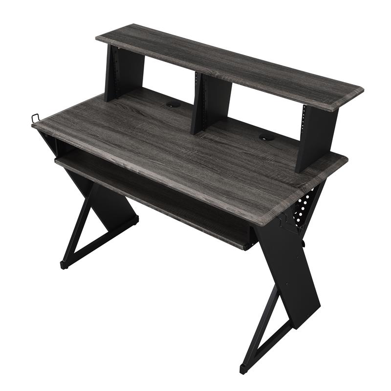 ACME Annette Wooden Music Desk with Shelves in Black Finish