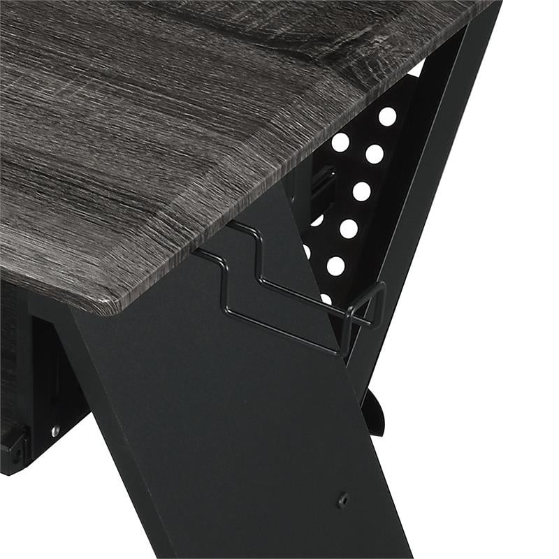 ACME Annette Wooden Music Desk with Shelves in Black Finish