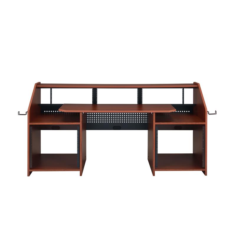 ACME Annette Music Desk with Shelves in Natural and Black Finish