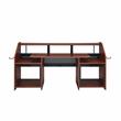 ACME Annette Music Desk with Shelves in Natural and Black Finish