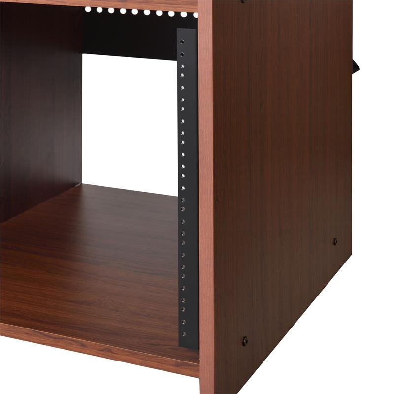 ACME Annette Music Desk with Shelves in Natural and Black Finish