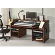 ACME Annette Music Desk with Shelves in Natural and Black Finish