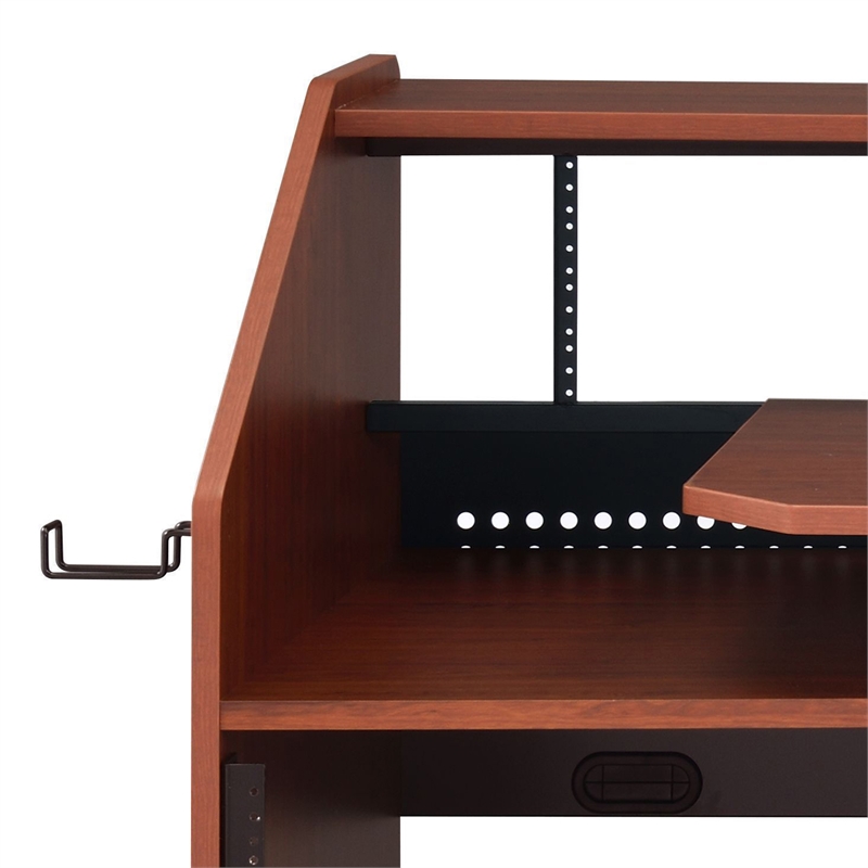 ACME Annette Music Desk with Shelves in Natural and Black Finish