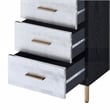 ACME Myles Jewelry Armoire in Black & Gold Finish