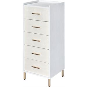 acme myles jewelry armoire in white & gold finish