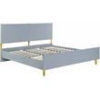 ACME Gaines Eastern King Bed in Gray High Gloss Finish