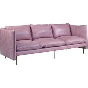 acme metis sofa in wisteria grain leather